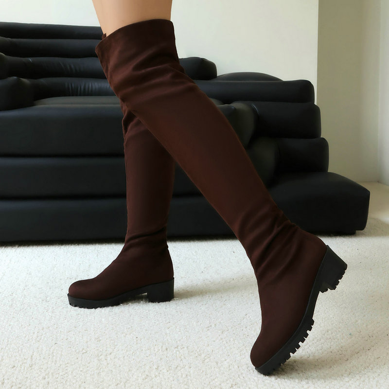 Faux Suède Flock Slip-on Dames - Sock Boot Women recensie en prijs